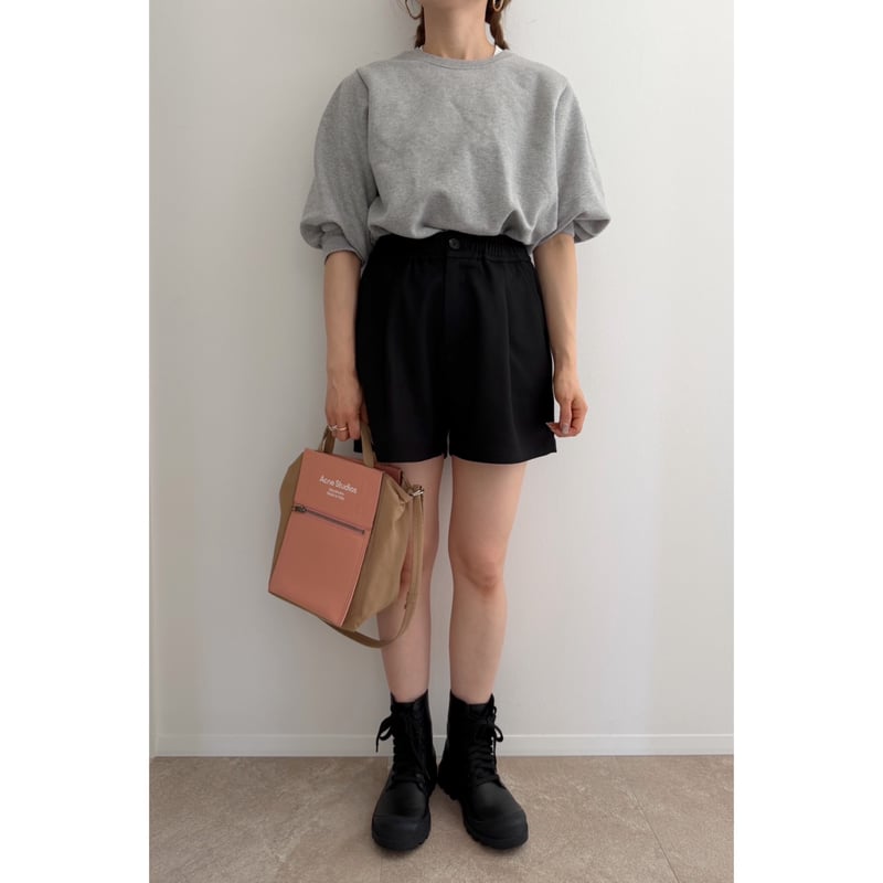 AMIE original》すっきり見えタックショートパンツ / black | AMIE