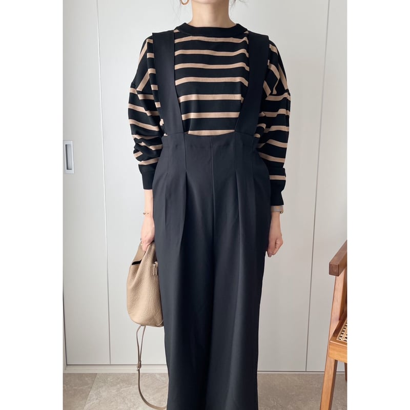 AMIE original》 タックパンツサロペット / black | AMIE