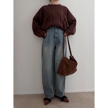 《AMIE original》ケーブルknit / brown