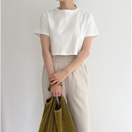《AMIE original》ショート丈TOPS / white