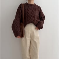 《AMIE original》ケーブルknit / brown