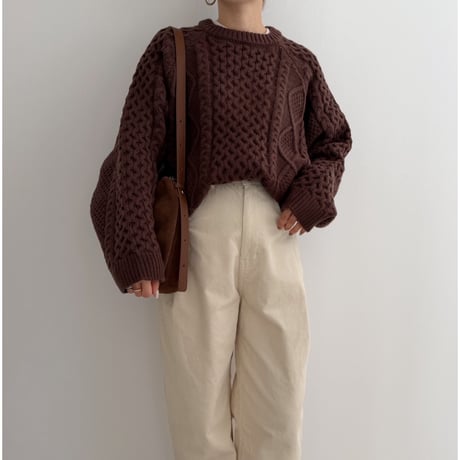 《AMIE original》ケーブルknit / brown