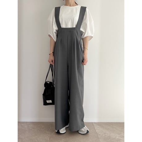 《AMIE original》タックパンツサロペット / gray