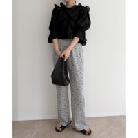《AMIE original》花柄ワッフルpants / gray