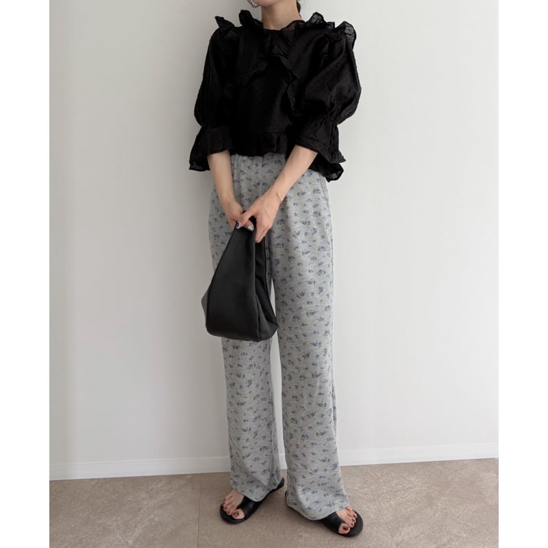 AMIE original》花柄ワッフルpants / gray | AMIE