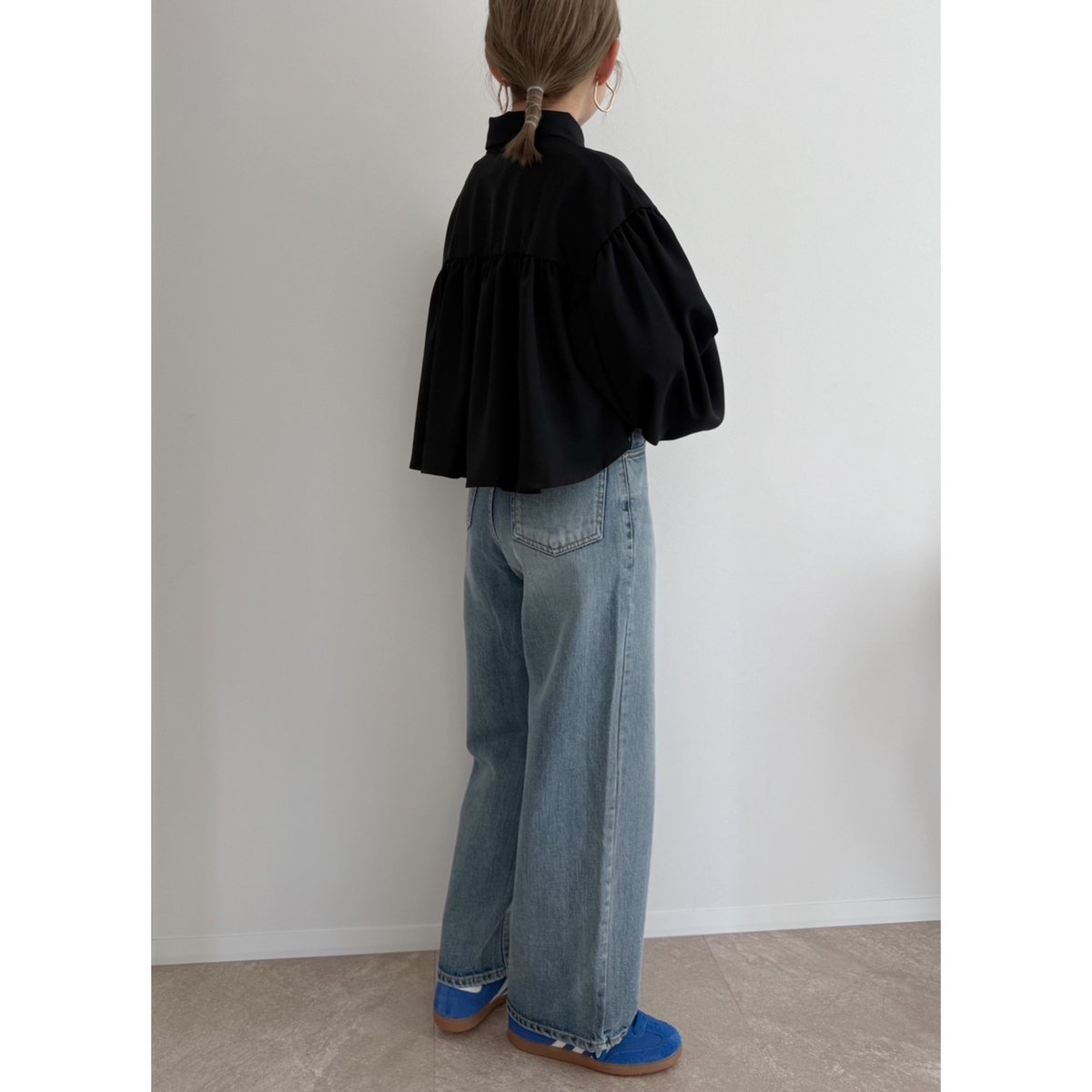 AMIE original》ハイウエストワイドストレートデニム/Sサイズ