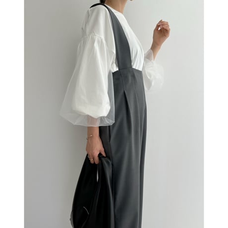 《AMIE original》タックパンツサロペット / gray
