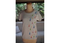 屋久島の雨のしずくTシャツ レディスＳサイズ