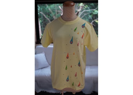 屋久島の雨のしずくTシャツ メンズＳサイズ