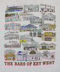 THE BARS OF KEY WEST double sided printed T-shirt