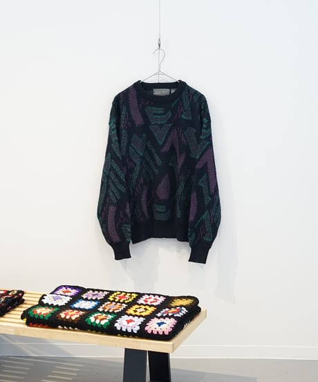1990s ALVIN JOSEF abstract pattern acrylic knit