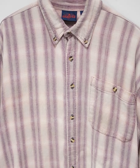 1990s DAKOTA stripe pattern shirt