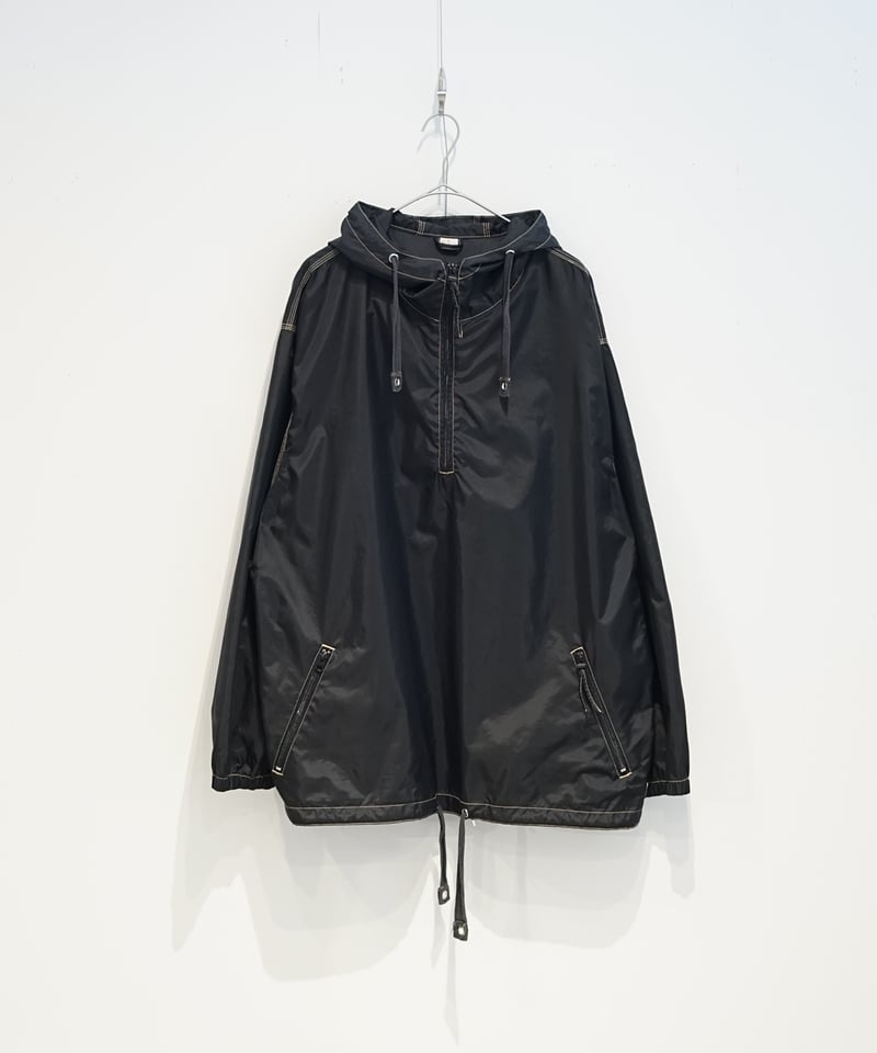 espresso stitch half zip anorak hoodie | CHILK