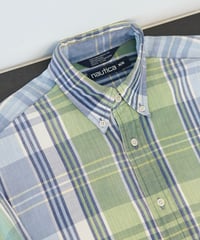 1990s NAUTICA bd plaid shirt