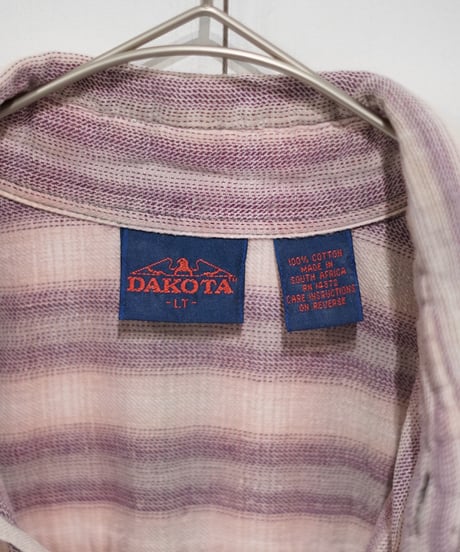 1990s DAKOTA stripe pattern shirt