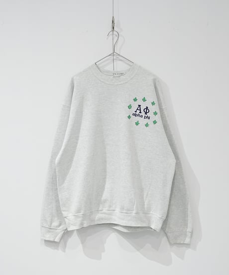 【CHILK x moka exhibition】1990s FRUIT OF THE LOOM club logo embroidered paint sweatshirt