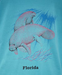 dugong back printed pocket T-shirt