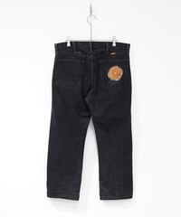 【CHILK x moka exhibition】1990s RUSTLER back paint black denim pants