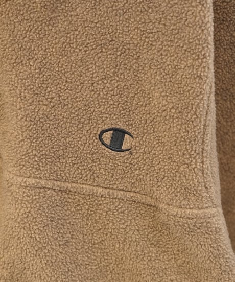 Champion embroidery logo half zip fleece (brown)