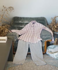 1990s DAKOTA stripe pattern shirt