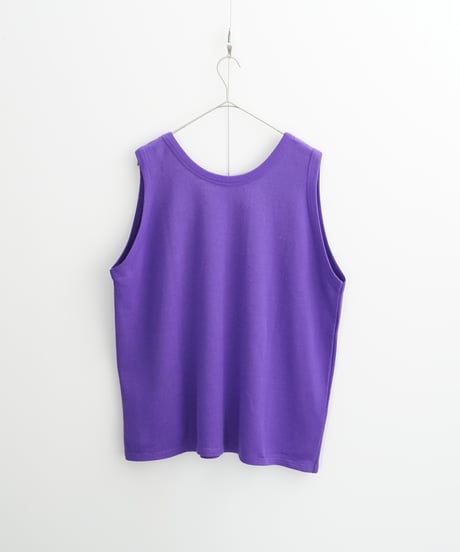 purple color front print vest