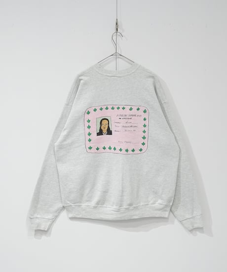【CHILK x moka exhibition】1990s FRUIT OF THE LOOM club logo embroidered paint sweatshirt