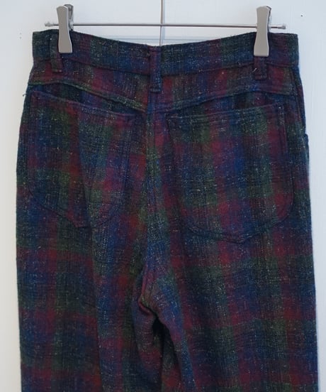 nep fabric plaid pants