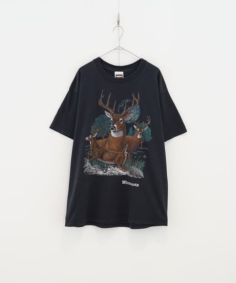 1990s TULTEX deer printed T-shirt