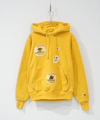 【CHILK x moka exhibition】Champion REVERSE WEAVE embroidered logo paint hoodie