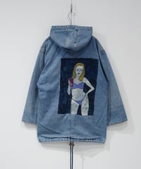 【CHILK x moka exhibition】1990s ANDY JOHNS painted denim coveralls