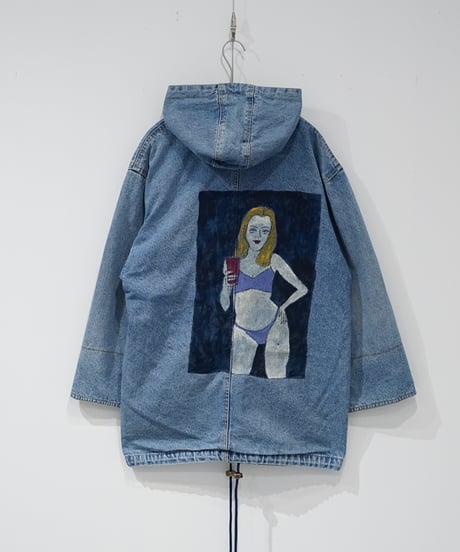 【CHILK x moka exhibition】1990s ANDY JOHNS painted denim coveralls