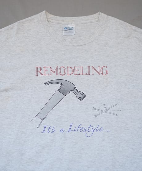 PORT and COMPANY one side text printed T-shirt