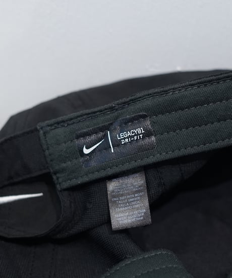 NIKE embroidered cap (black×white)