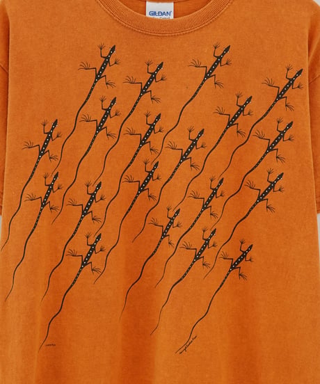 Lizard run double sided printed T-shirt