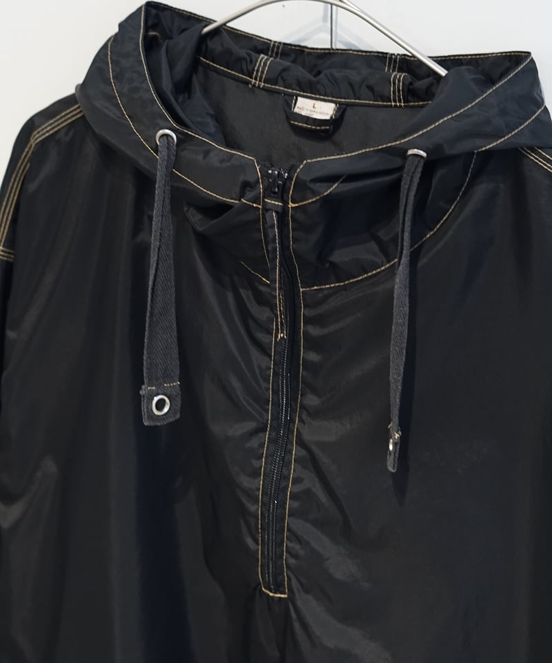 espresso stitch half zip anorak hoodie | CHILK