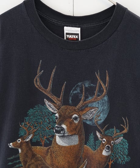 1990s TULTEX deer printed T-shirt