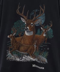 1990s TULTEX deer printed T-shirt