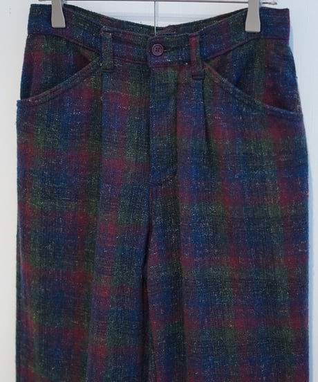 nep fabric plaid pants