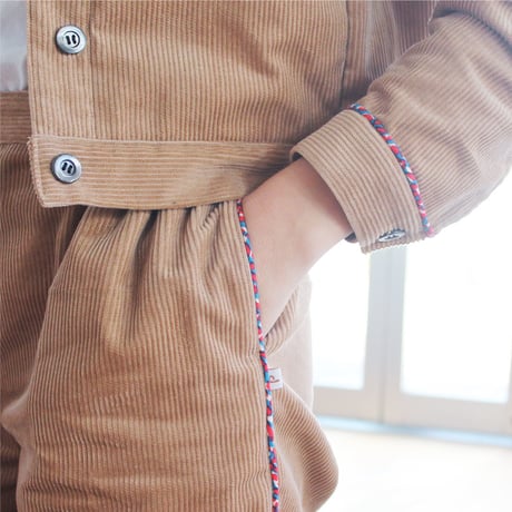 〈Berlin + EARTH BEIGE〉Corduroy Wide Pants  160