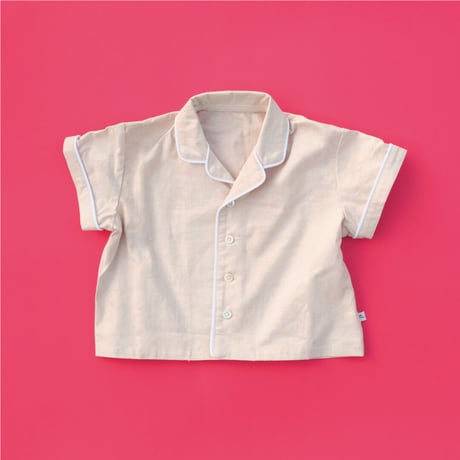 Jyväskylä  Raspberry  Open Collar Shirt  100【STAYING with WILD COLORS】