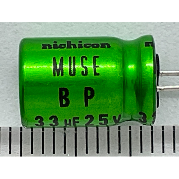 オーディオ用電解コンデンサ 両極性 33μF 25V 85℃ ±20% UES1E330MPM