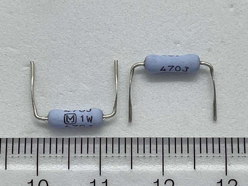 酸化金属皮膜抵抗器 47Ω, 1W, ±5% ERG1SJ470P (2本) (Pana