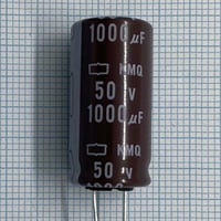 アルミ電解コンデンサ 1000μF 50V 105℃ ±20% EKMQ500ELL102M(1個) (日ケミ)