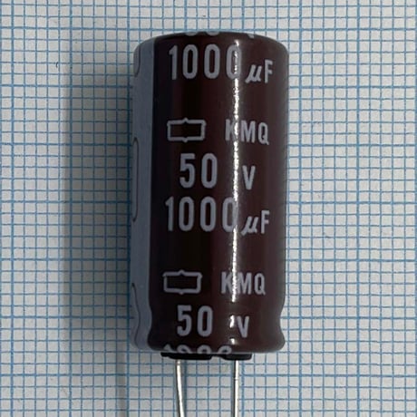 アルミ電解コンデンサ 1000μF 50V 105℃ ±20% EKMQ500ELL102M(1個) (日ケミ)
