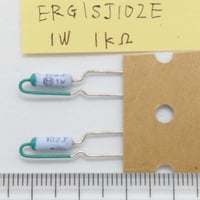 酸化金属皮膜抵抗器 1kΩ, 1W, ±5%  ERG1SJ102E  (2本)  (Panasonic)