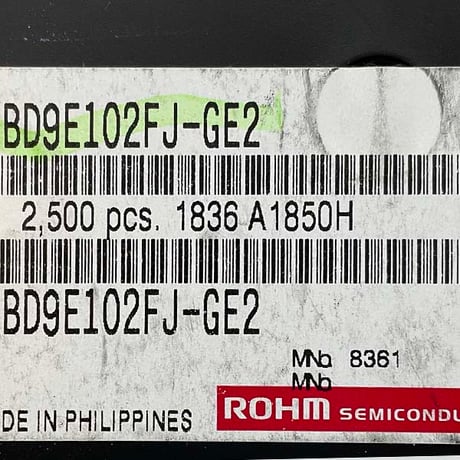 面実装 DC/DCスイッチングレギュレータIC BD9E102FJ-GE2 ローム  (Rohm)