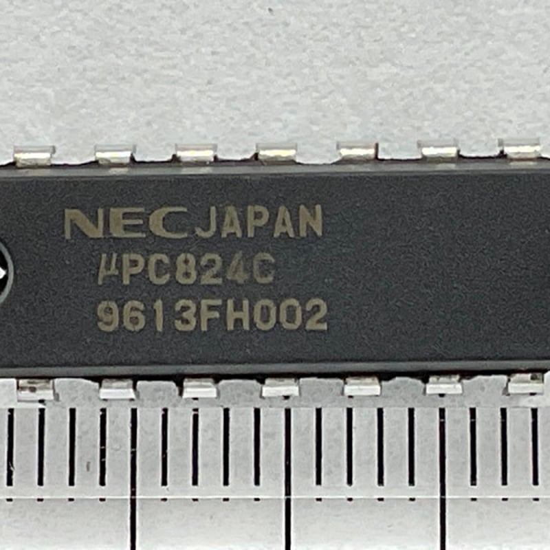 DIP 低雑音J-FET入力クアッドオペアンプ uPC824C NEC（現：ルネサス