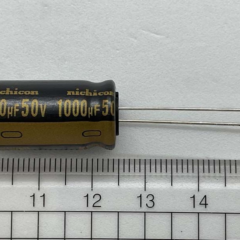 オーディオ用電解コンデンサ 1000μF 50V 85℃ ±20% UKW1H102MHD