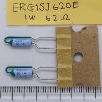 酸化金属皮膜抵抗器 62Ω, 1W, ±5%  ERG1SJ620E  (2本)  (Panasonic)