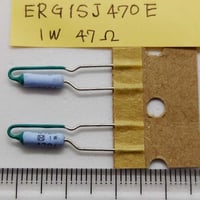 酸化金属皮膜抵抗器 47Ω, 1W, ±5%  ERG1SJ470E  (2本)  (Panasonic)